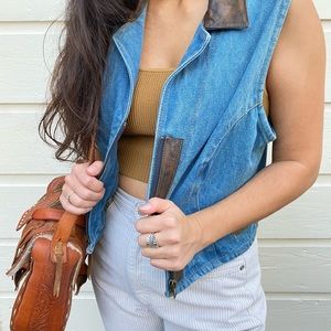 Denim jean vest